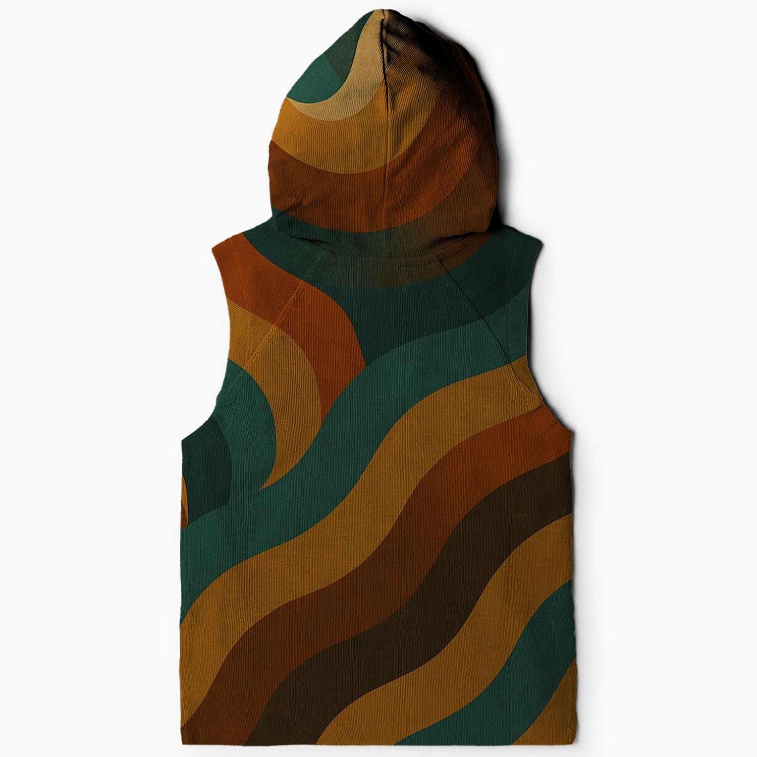 Classic Boho Waves Sleeveless Hoodie