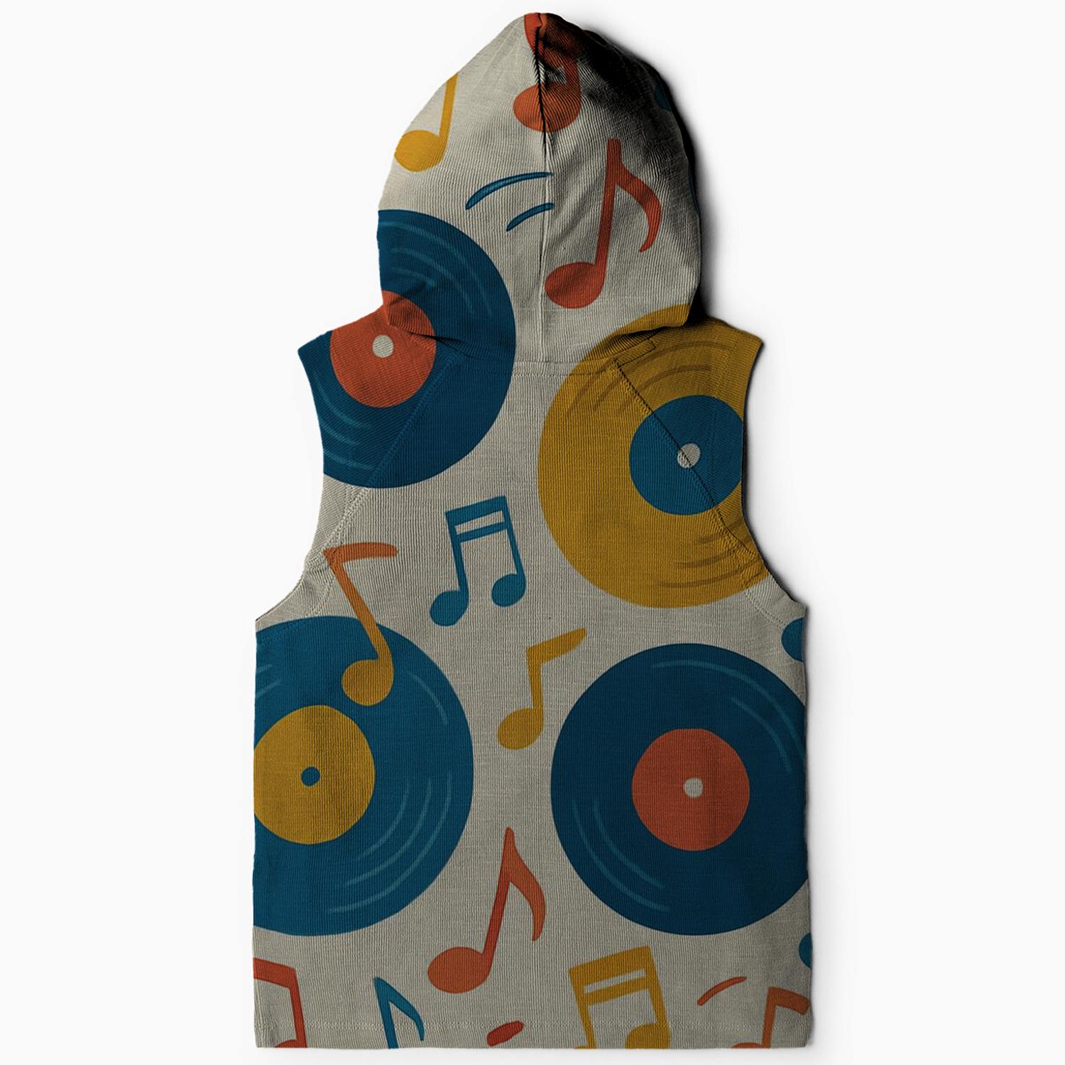 70s Groove Records Sleeveless Hoodie