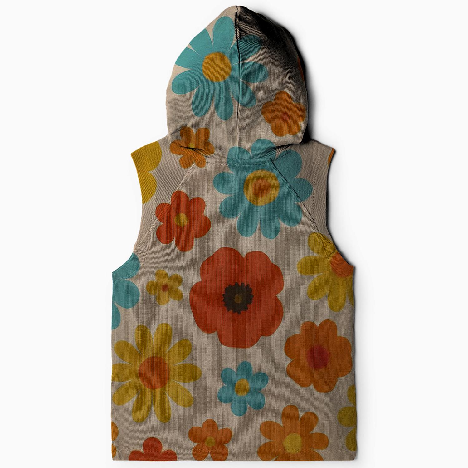Flower Power Bliss Sleeveless Hoodie