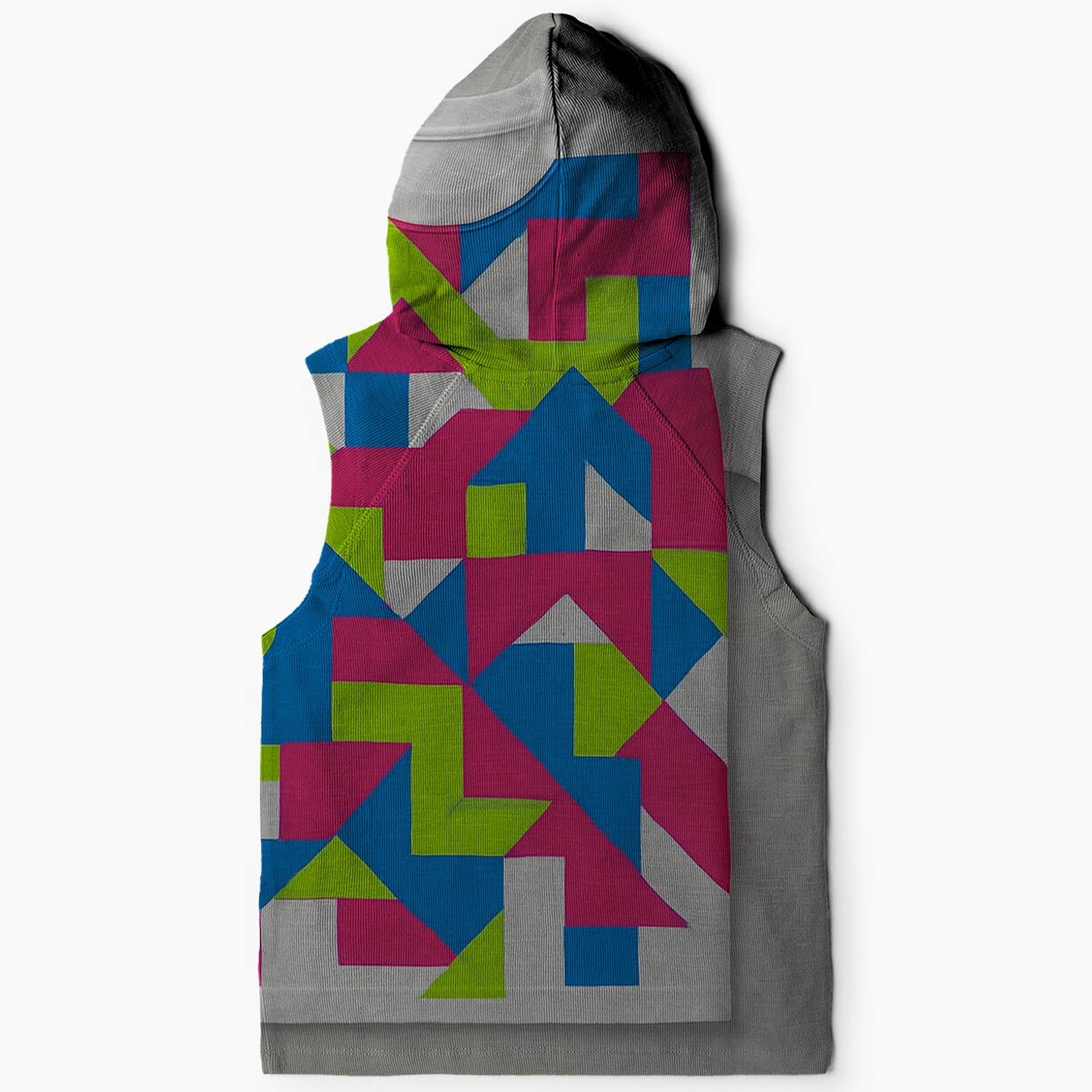 Geometric Funk Explosion Sleeveless Hoodie