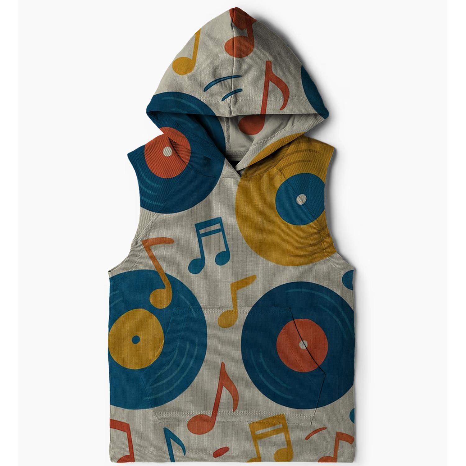 70s Groove Records Sleeveless Hoodie