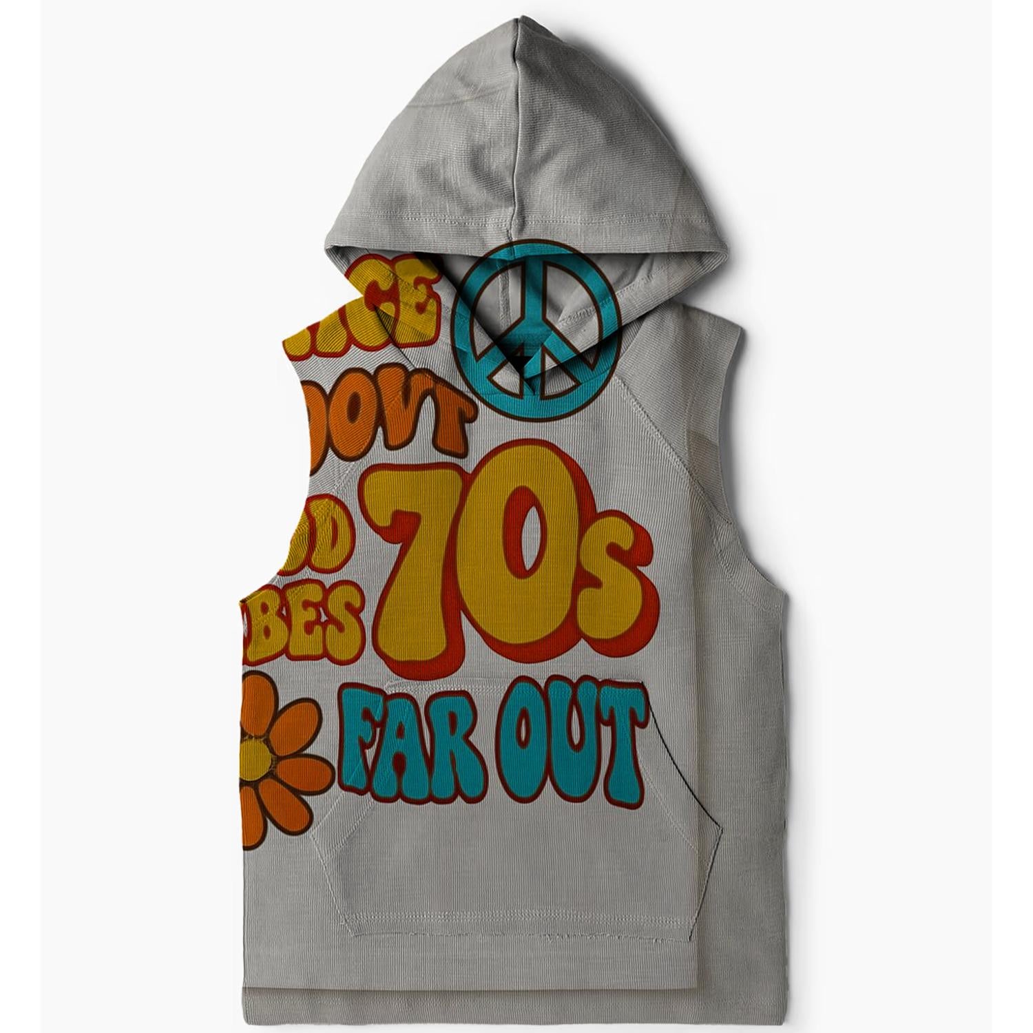 Funky 70s Graphic Prints Hoodie