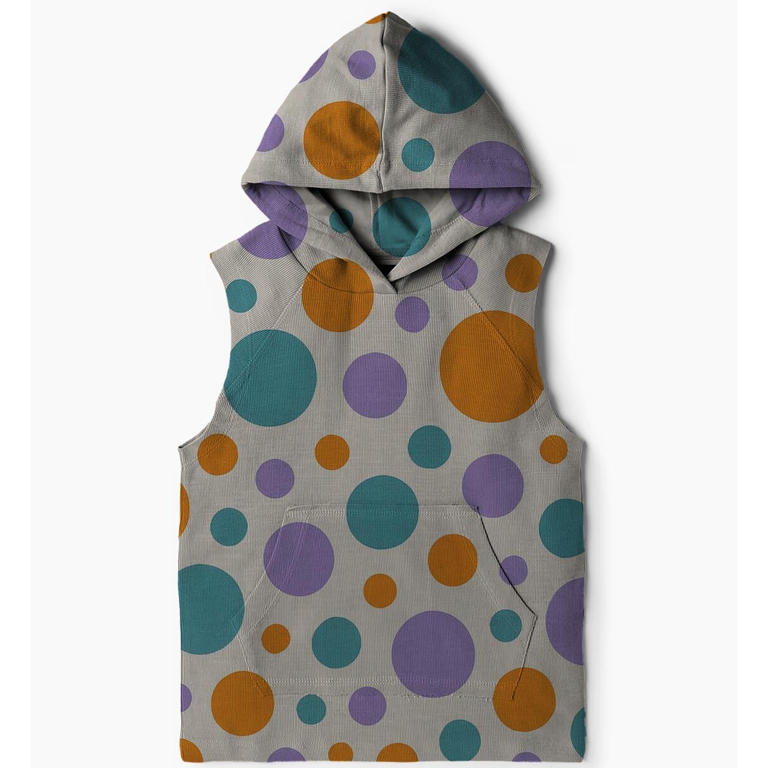 Mellow Retro Dots Sleeveless Hoodie