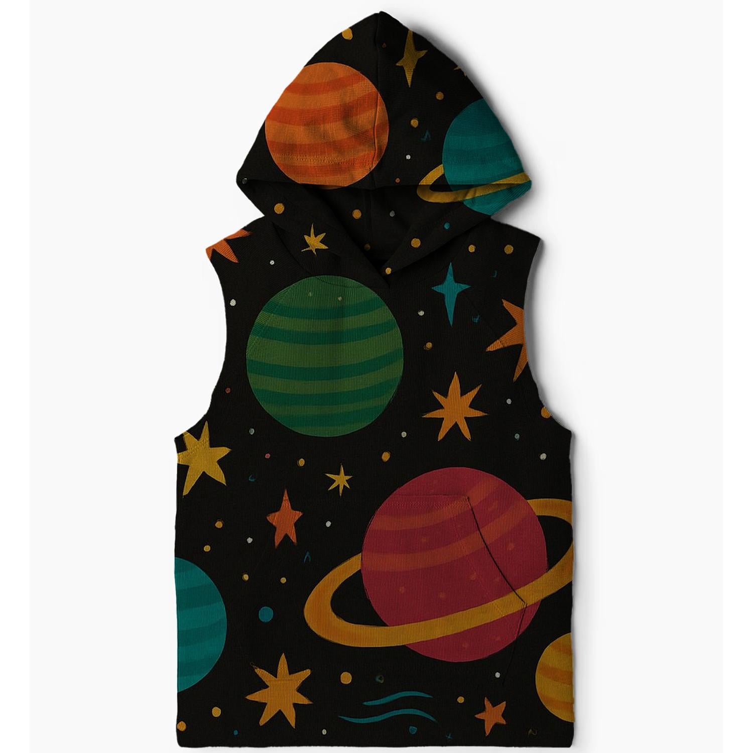 Cosmic Adventure Explorers Sleeveless Hoodie