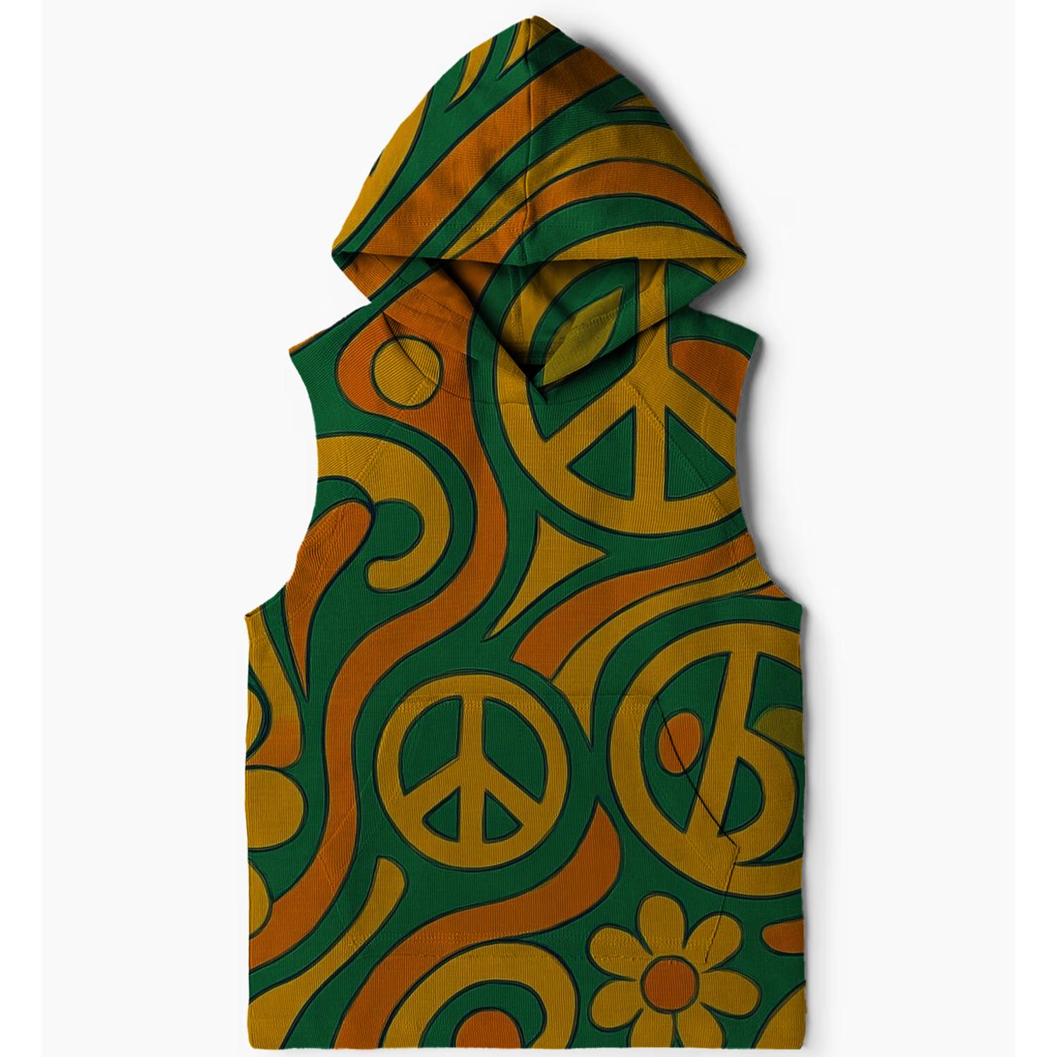 Groovy Vibes Only Sleeveless Hoodie
