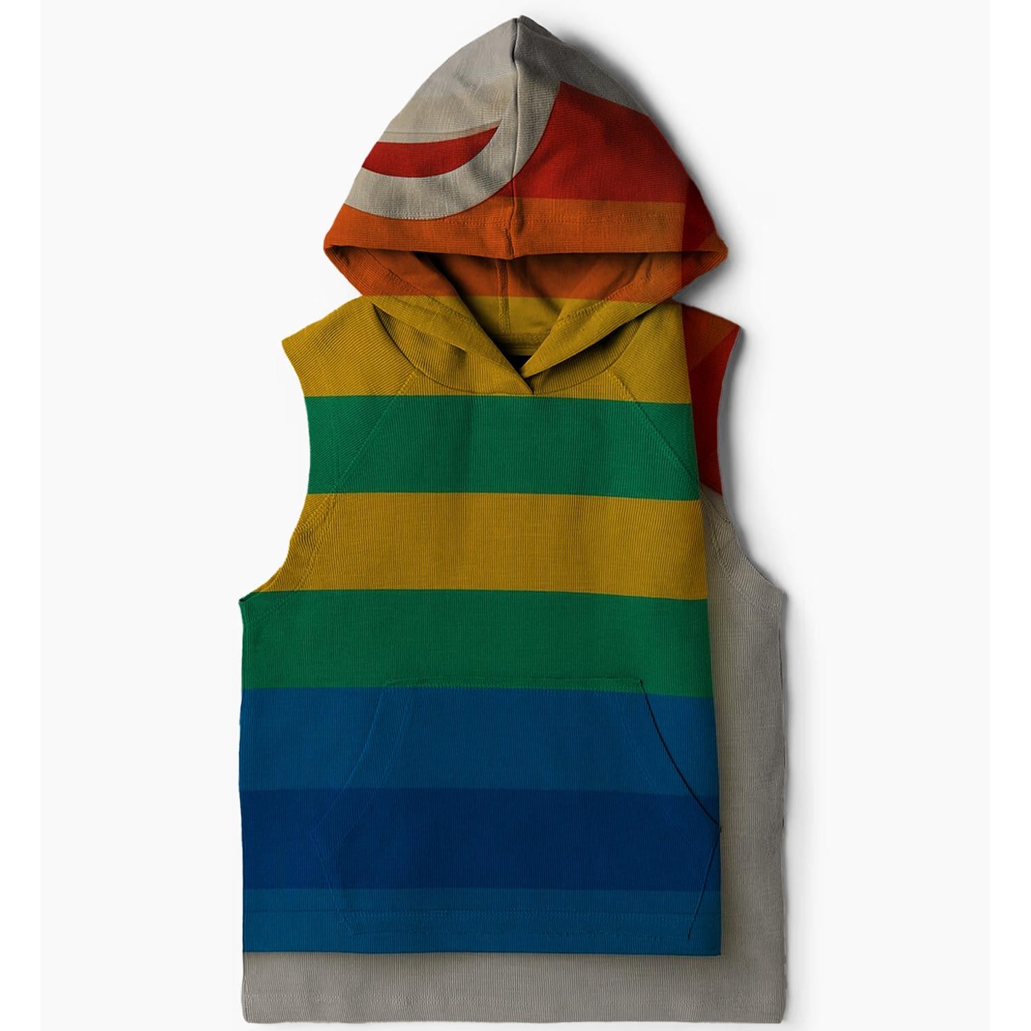 70s Rainbow Retro Stripes Hoodie