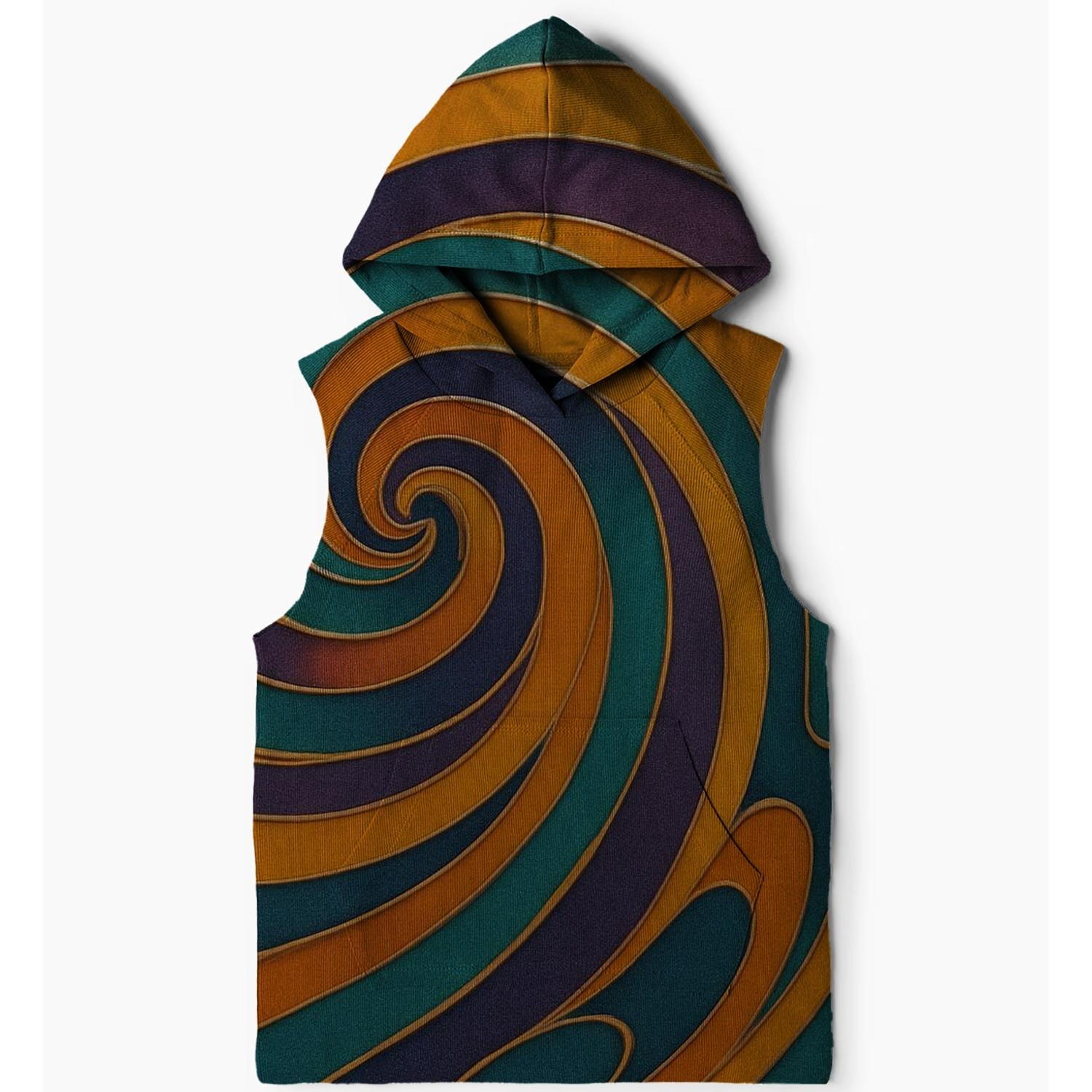 Spiral Vibes Sleeveless Hoodie