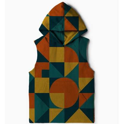 Bold Geometric Print Hoodie