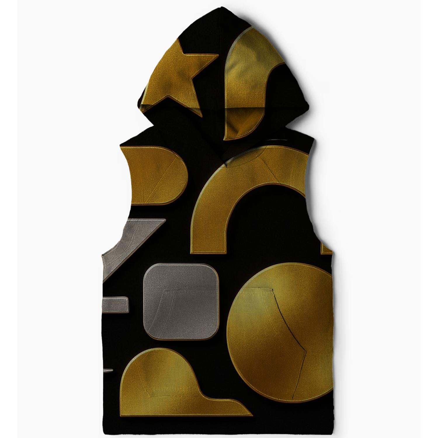 Chic 70s Disco Sleeveless Hoodie