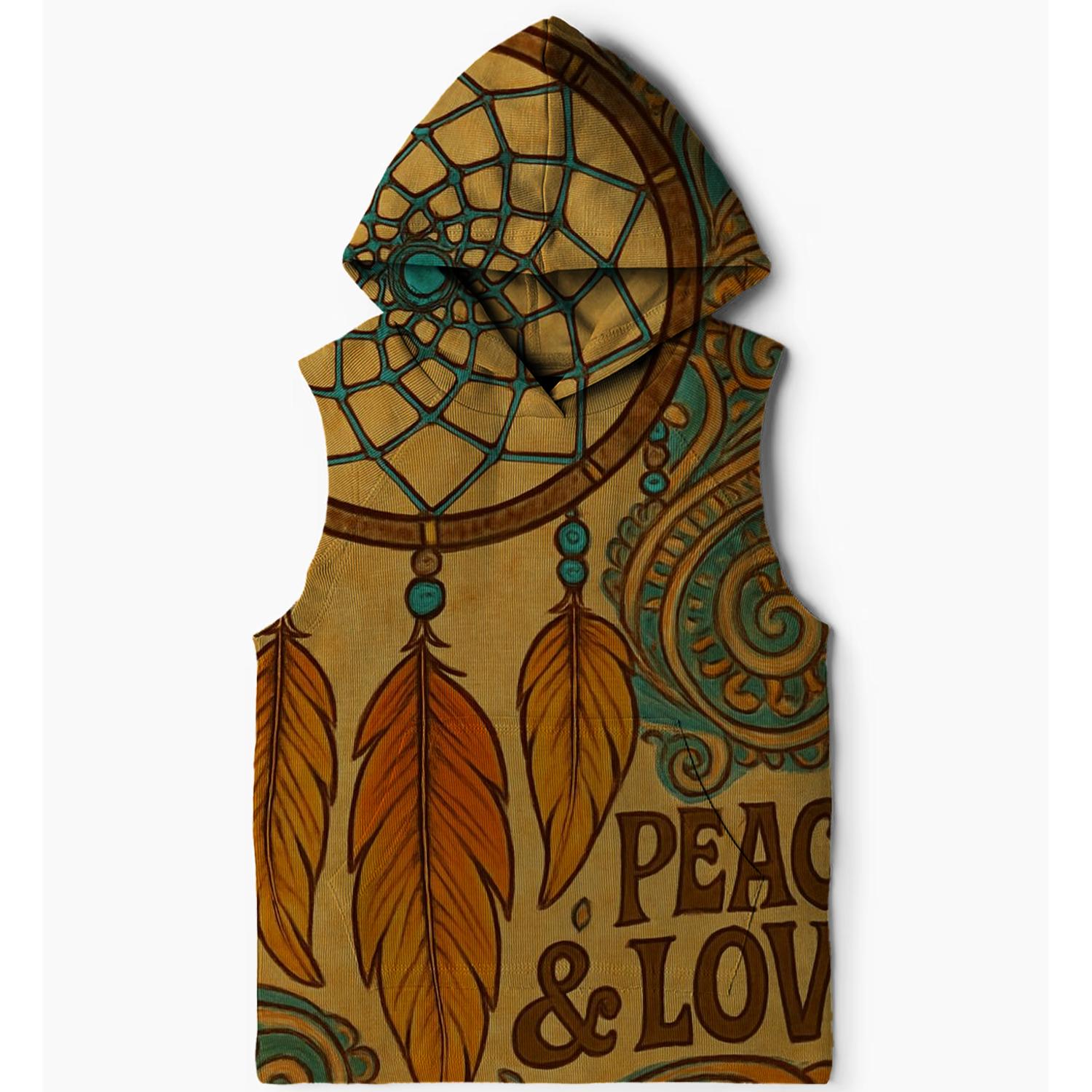 Bohemian Dreamcatcher Design Sleeveless Hoodie