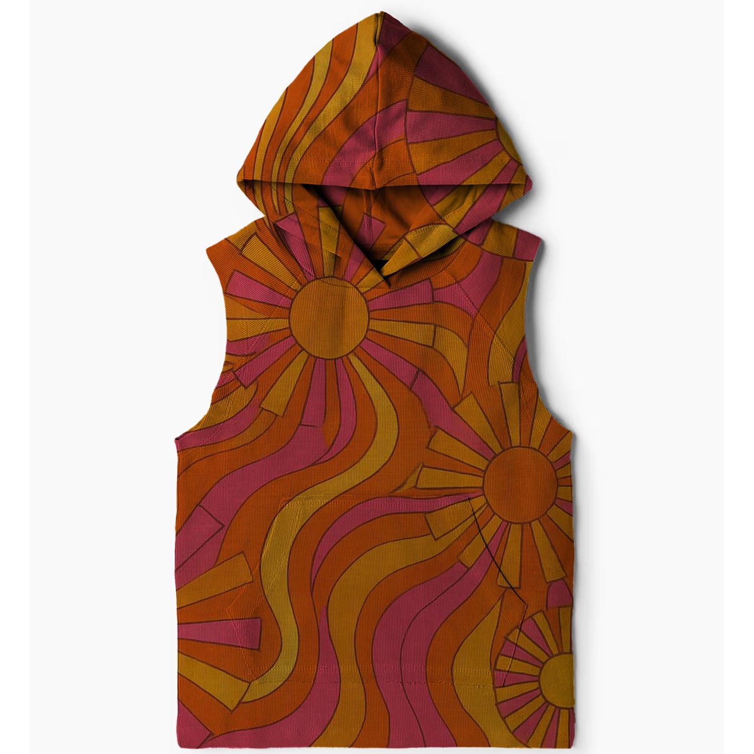 Sunbursts Sleeveless Hoodie