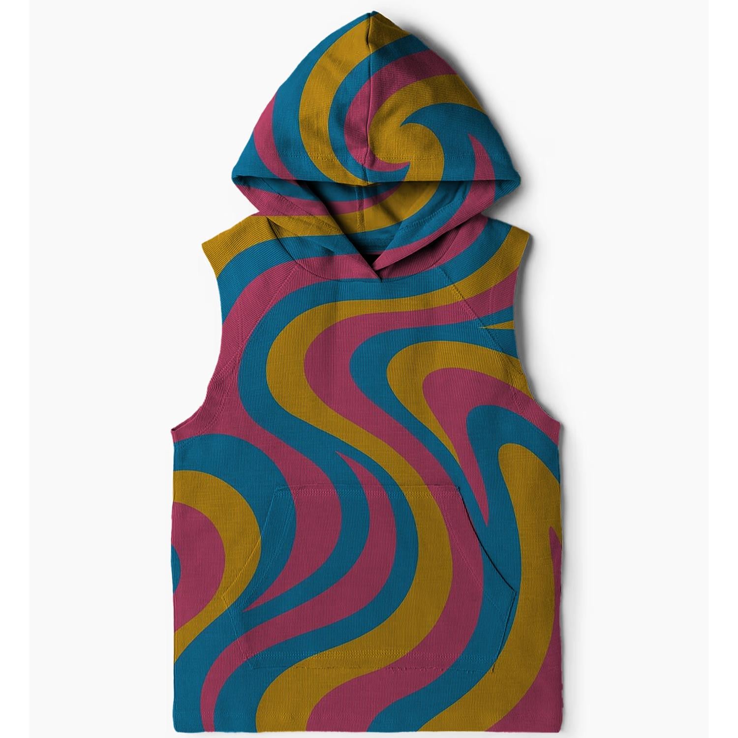 Color Explosion Sleeveless Hoodie