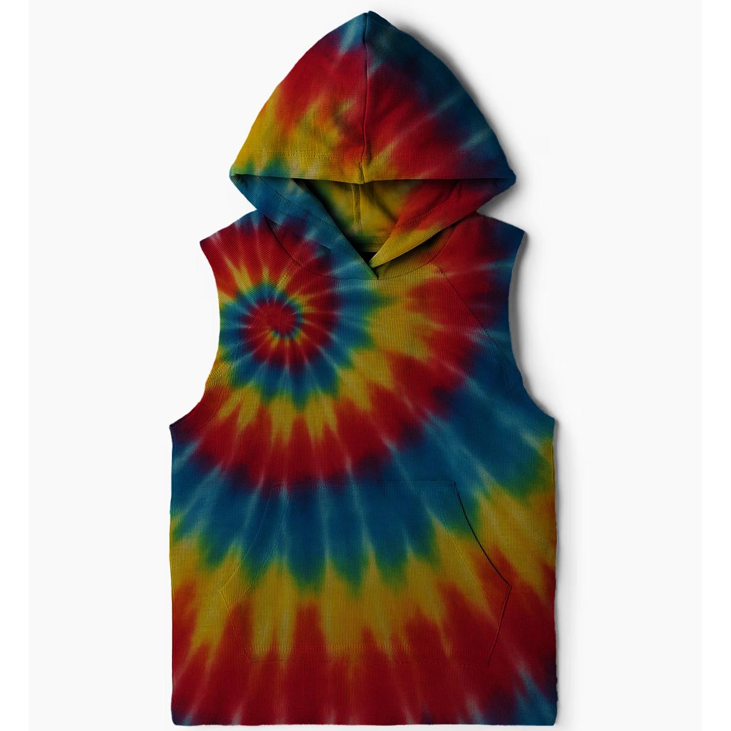 Classic Tie-Dye Twist Sleeveless Hoodie