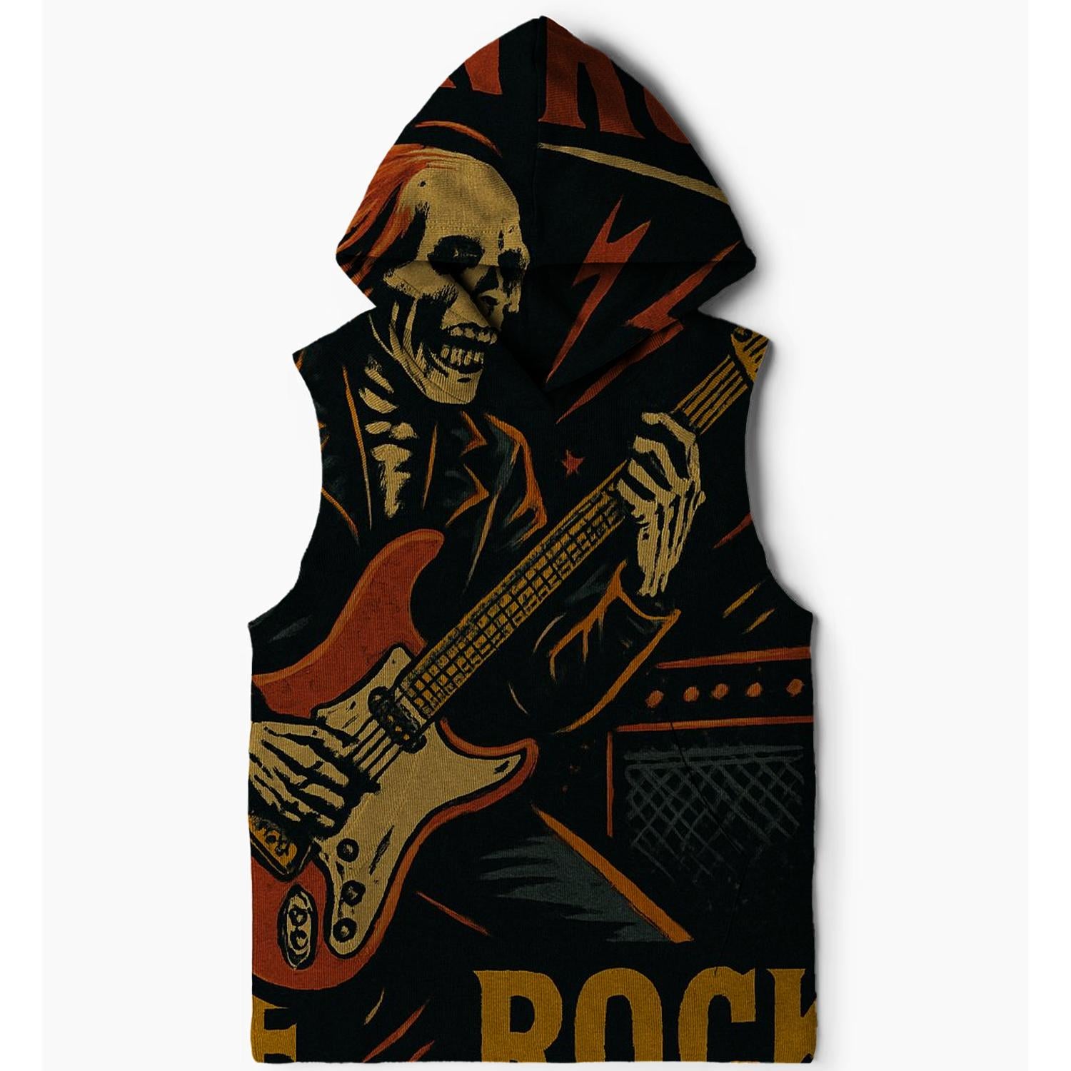 Classic Rock Band Tribute Sleeveless Hoodie