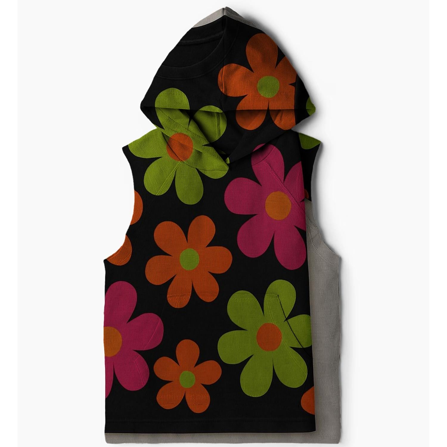 Electric Flower Power Sleeveless Hoodie