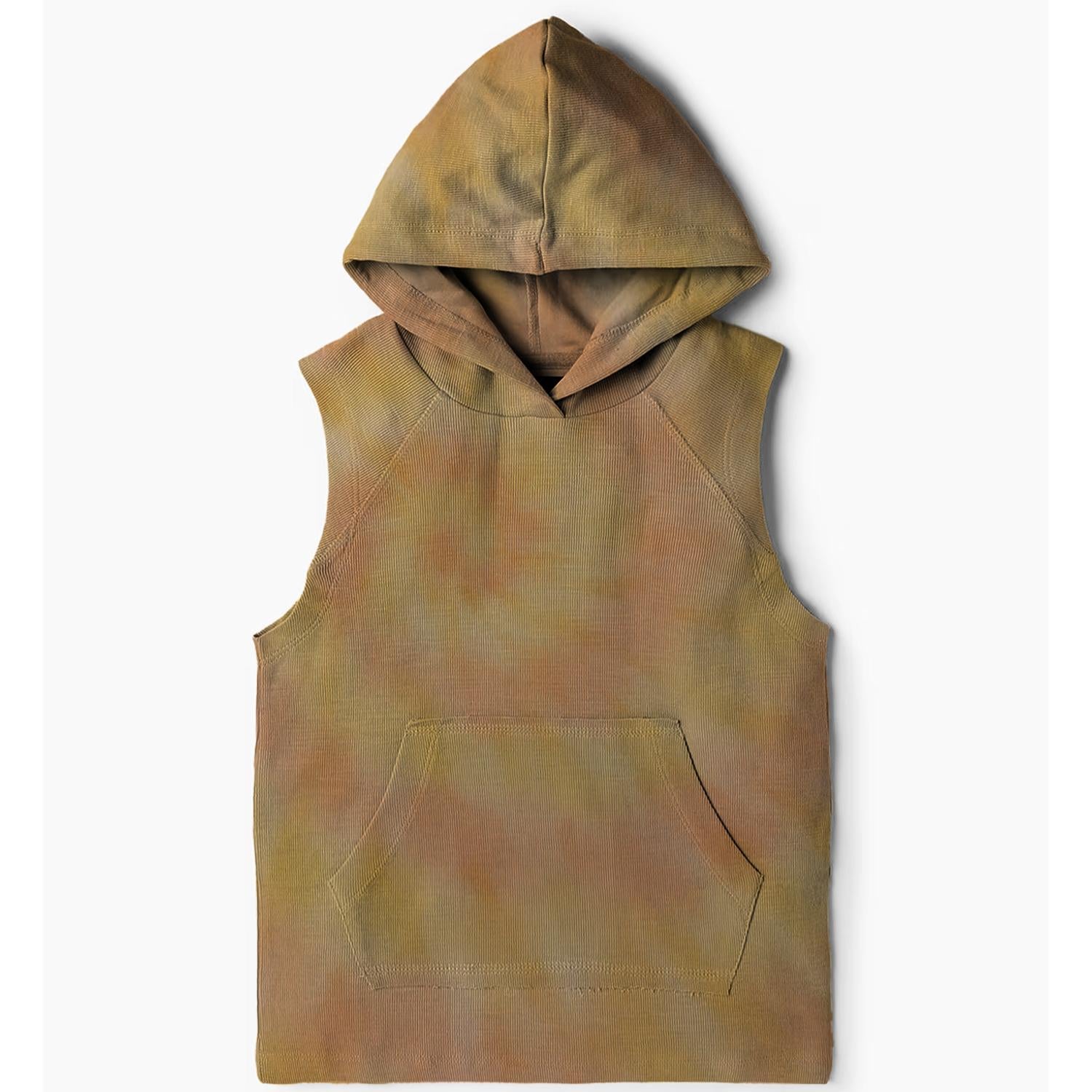 Sunny Side Up Tie-Dye Sleeveless Hoodie