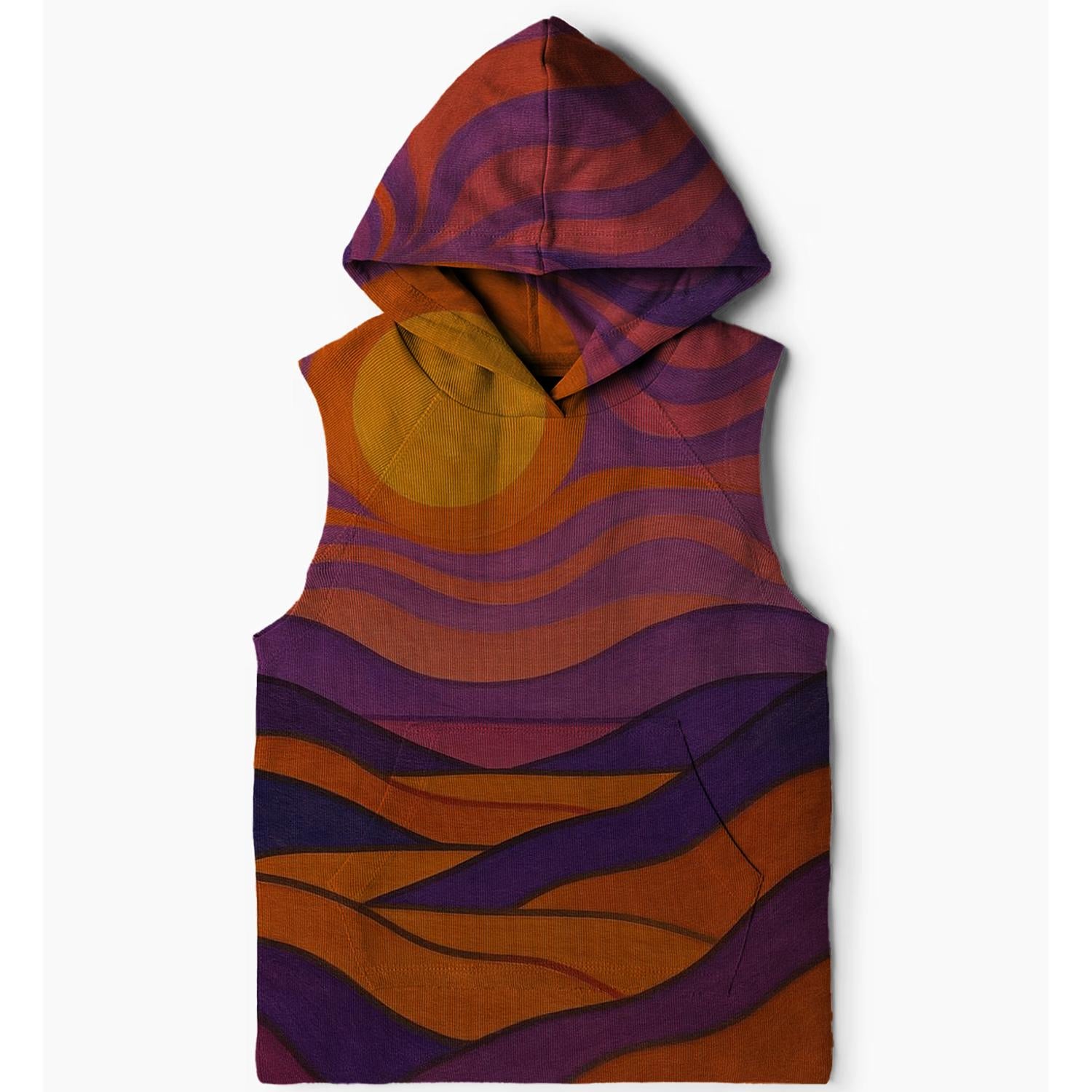 Bohemian Dreamy Landscape Sleeveless Hoodie