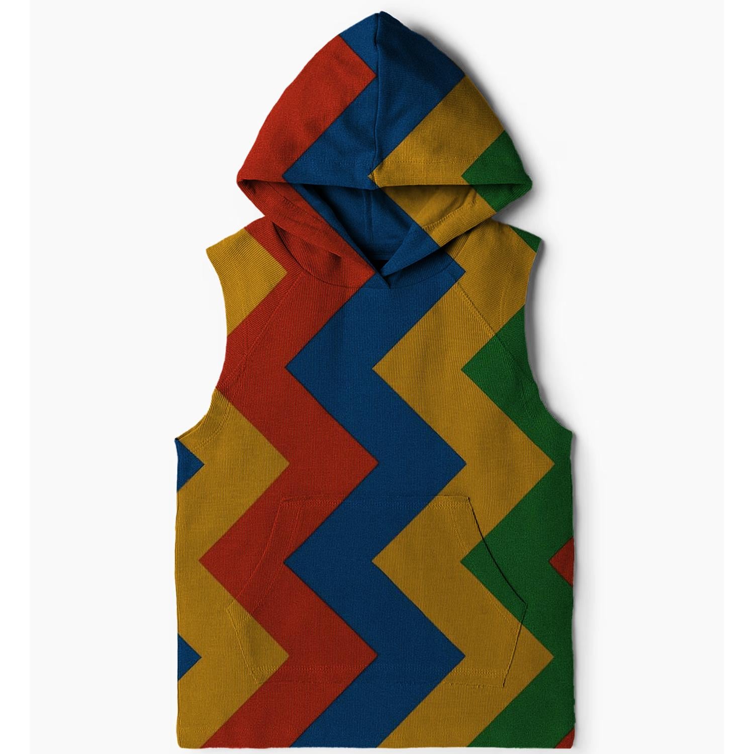 Vibrant Rainbow Zigzag Hoodie