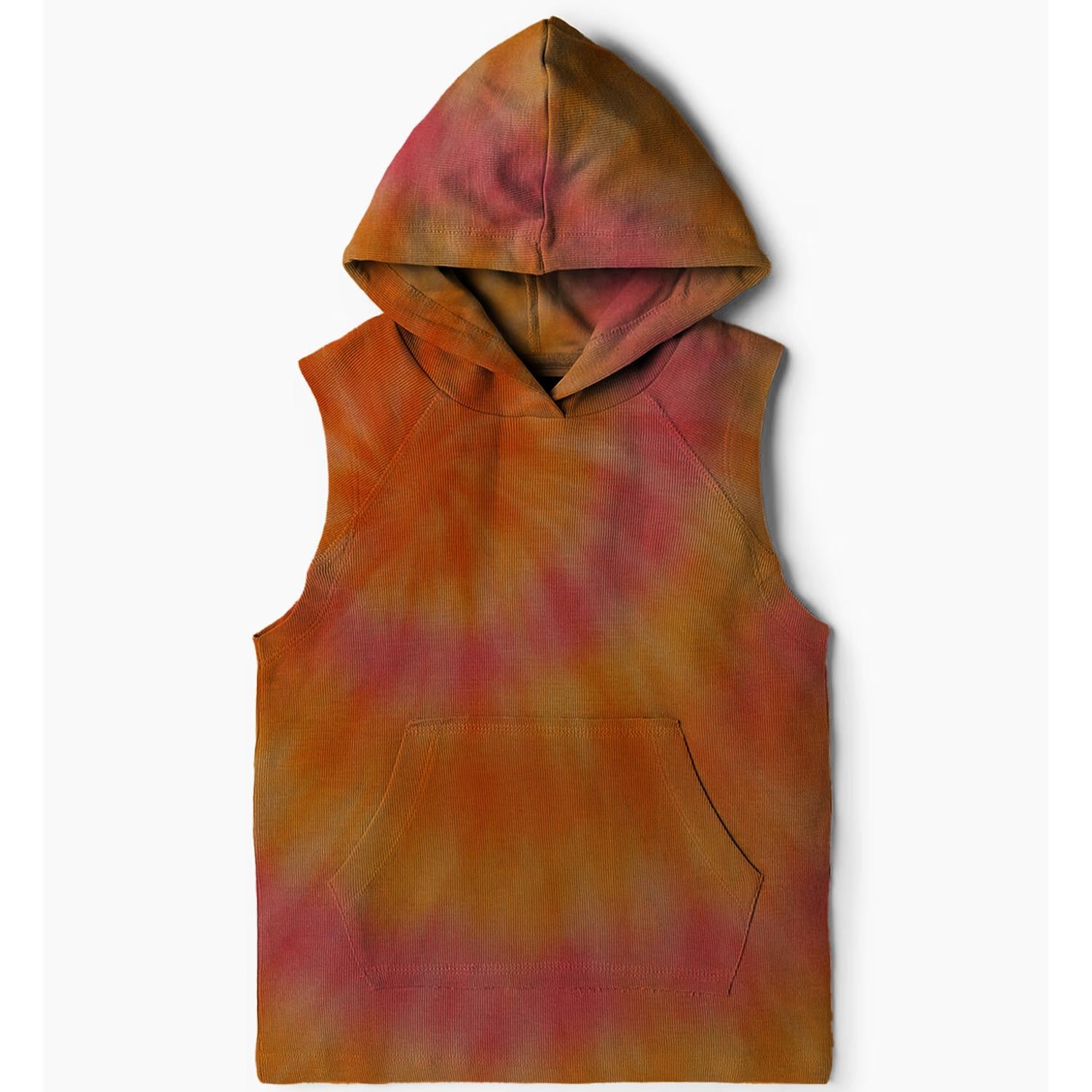 Tie-Dye Sunset Vibes Sleeveless Hoodie