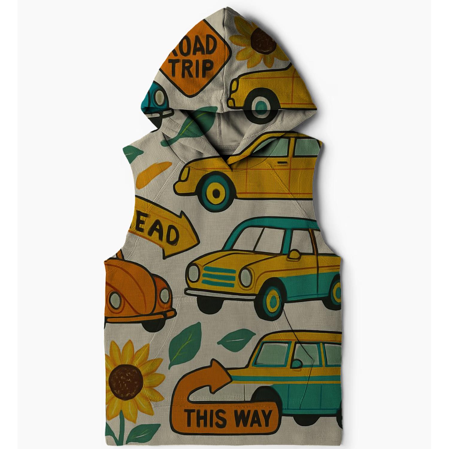 Summer Road Trip Sleeveless Hoodie
