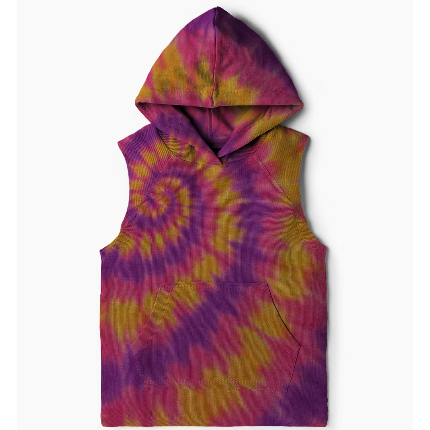 Hippie Spirit Tie-Dye Sleeveless Hoodie