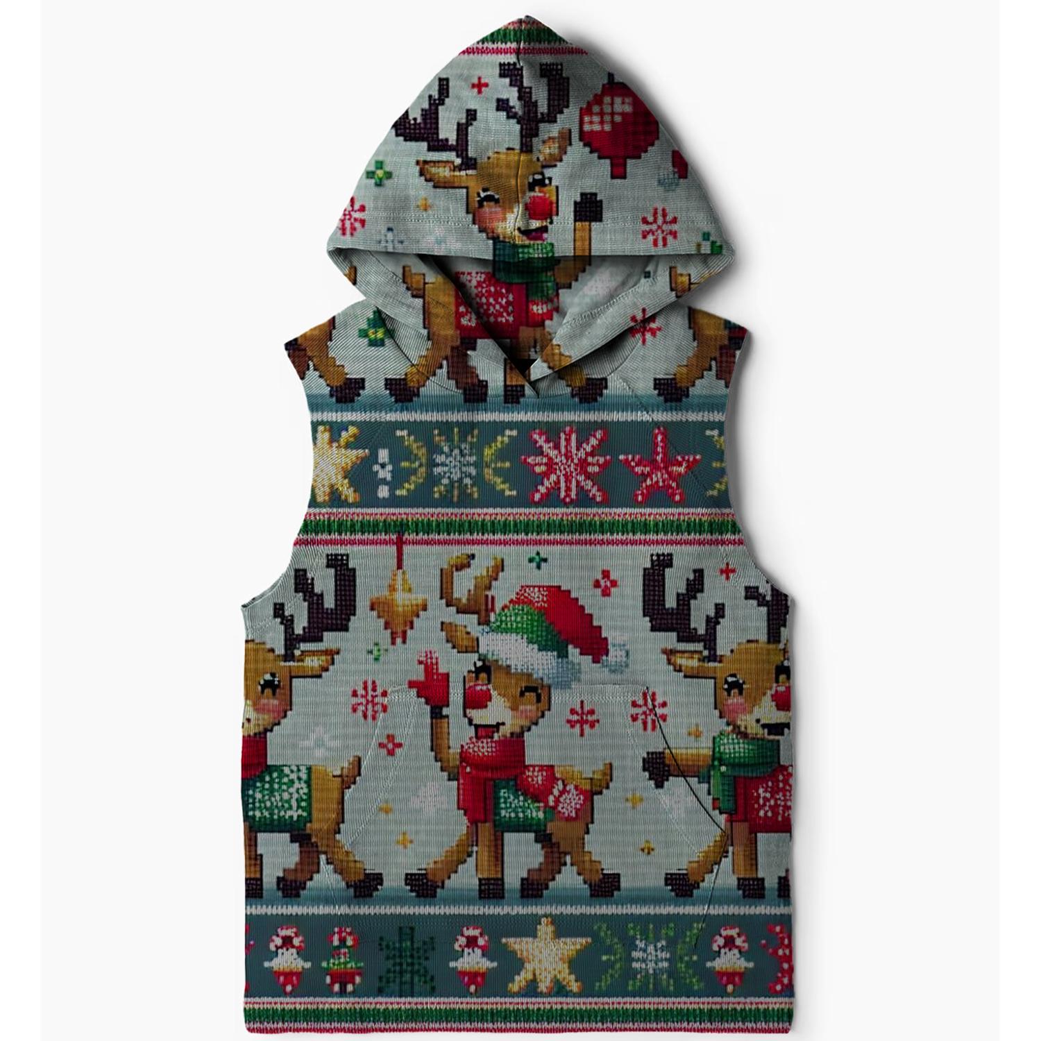 Reindeer Games Design Sleeveless Hoodie