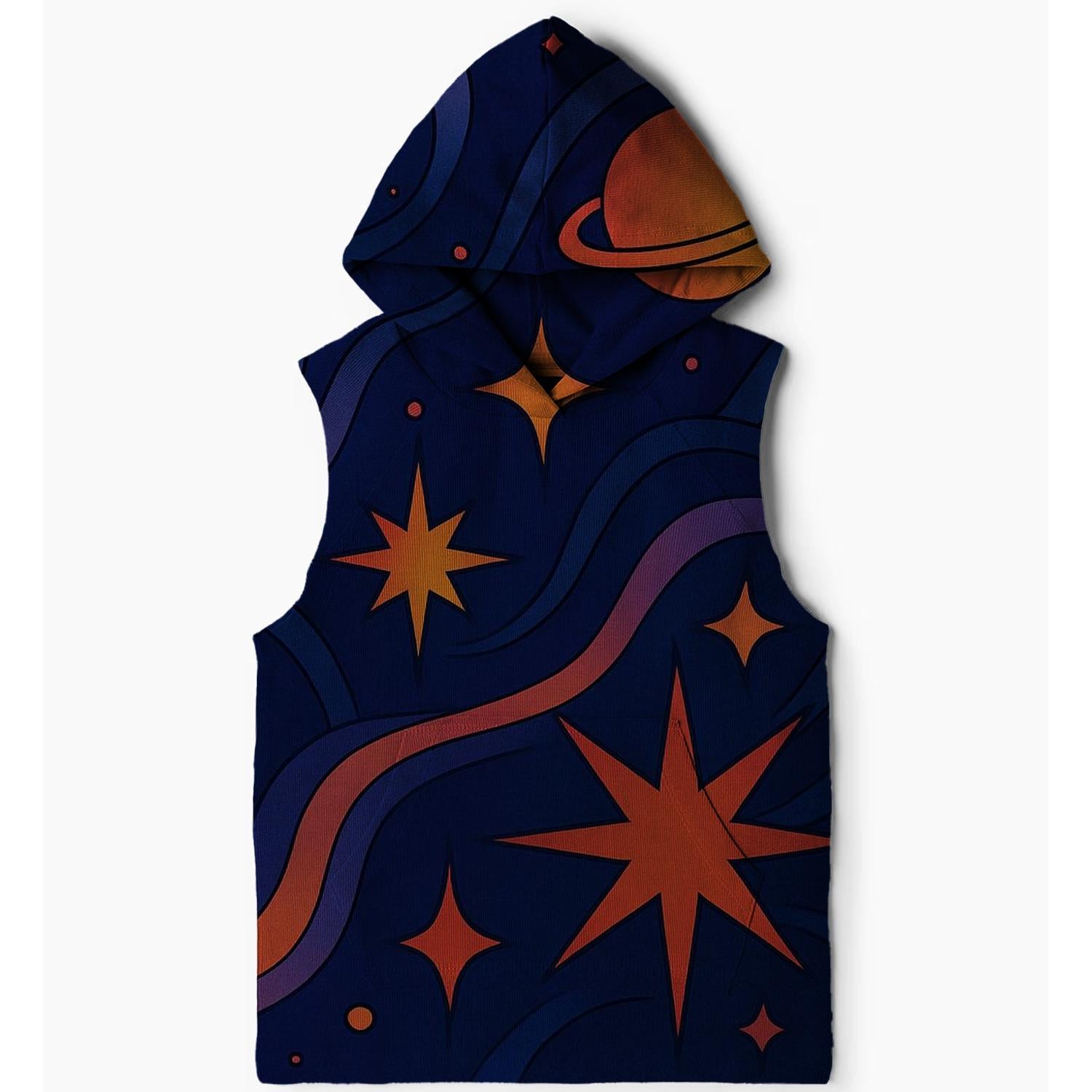 Cosmic Kaleidoscope Dream Sleeveless Hoodie