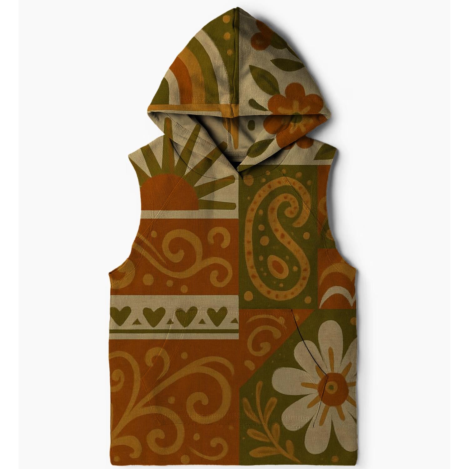 Bohemian Style Patchwork Hoodie