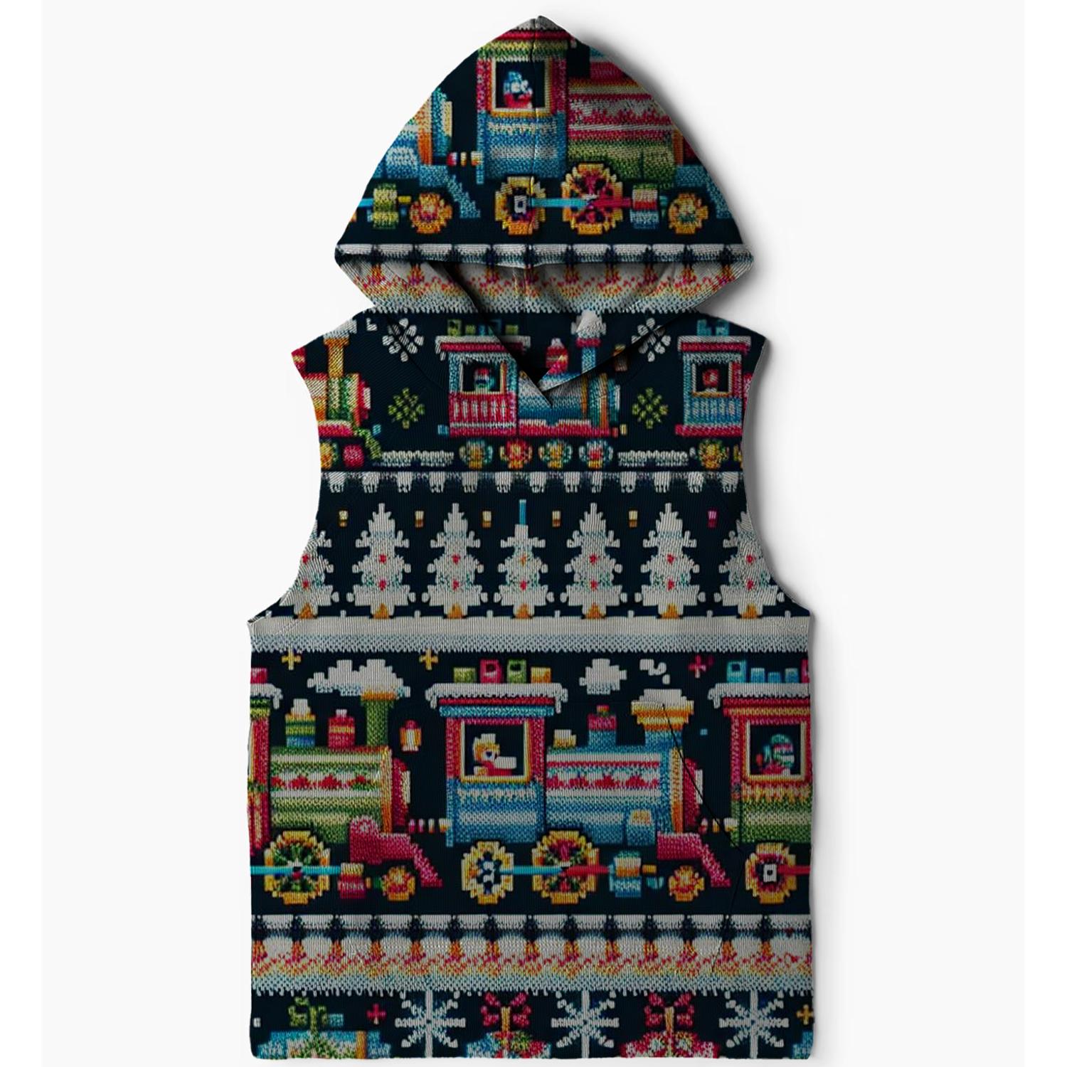 Polar Express Adventure Design Sleeveless Hoodie