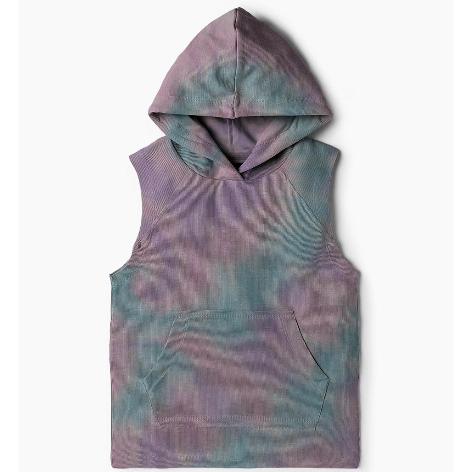 Peaceful Tie-Dye Bliss Sleeveless Hoodie