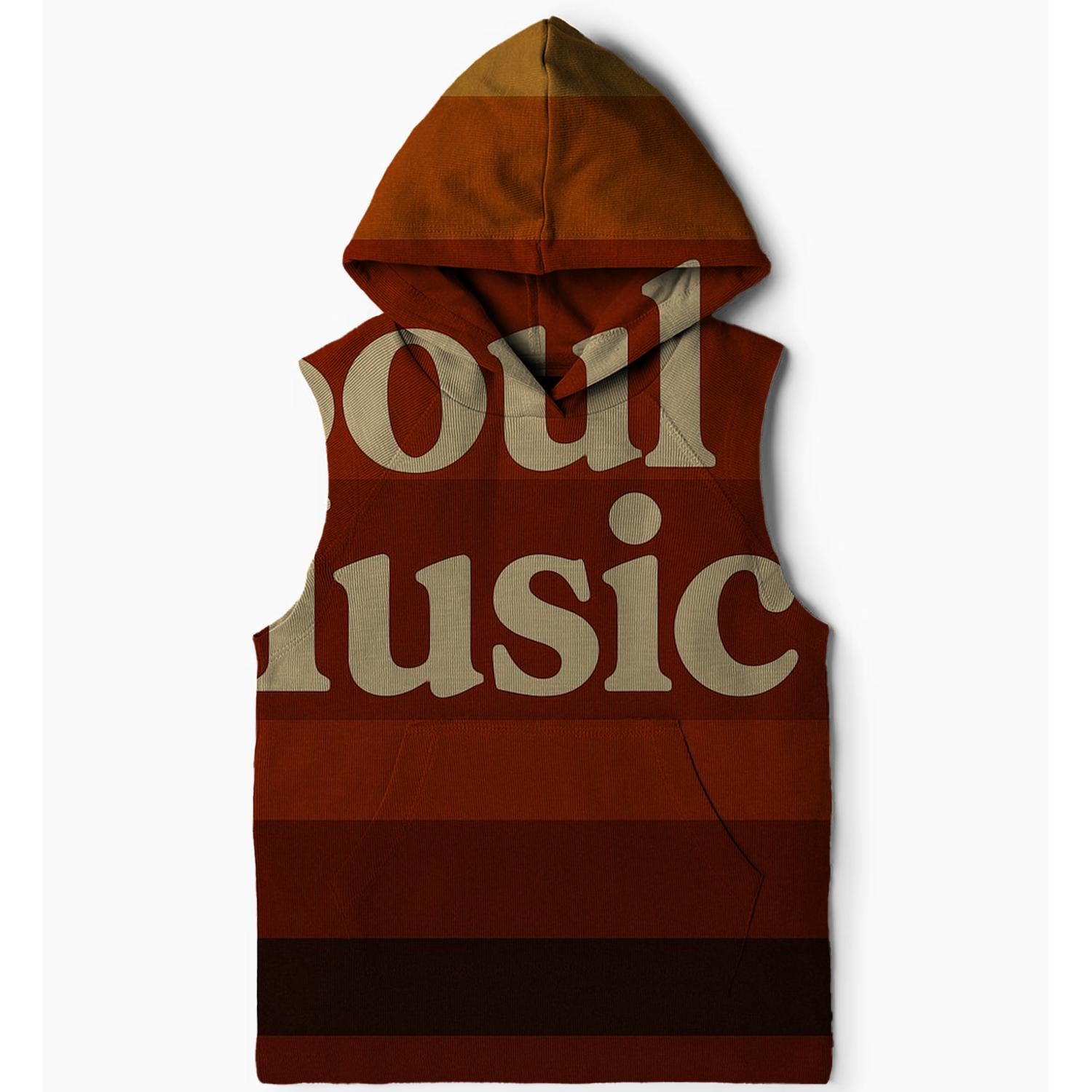 Retro Soul Stripes Sleeveless Hoodie