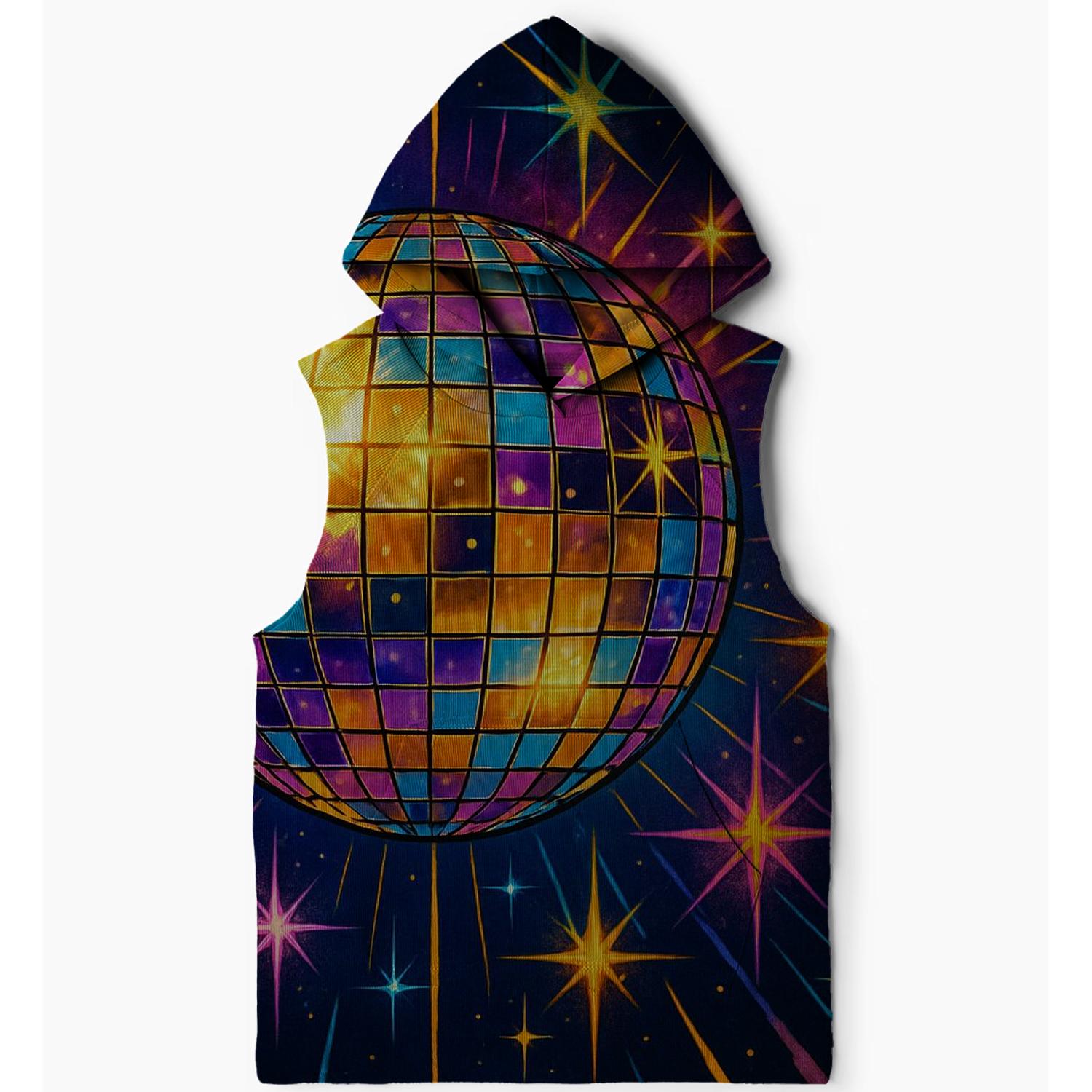 Disco Ball Reflections Sleeveless Hoodie