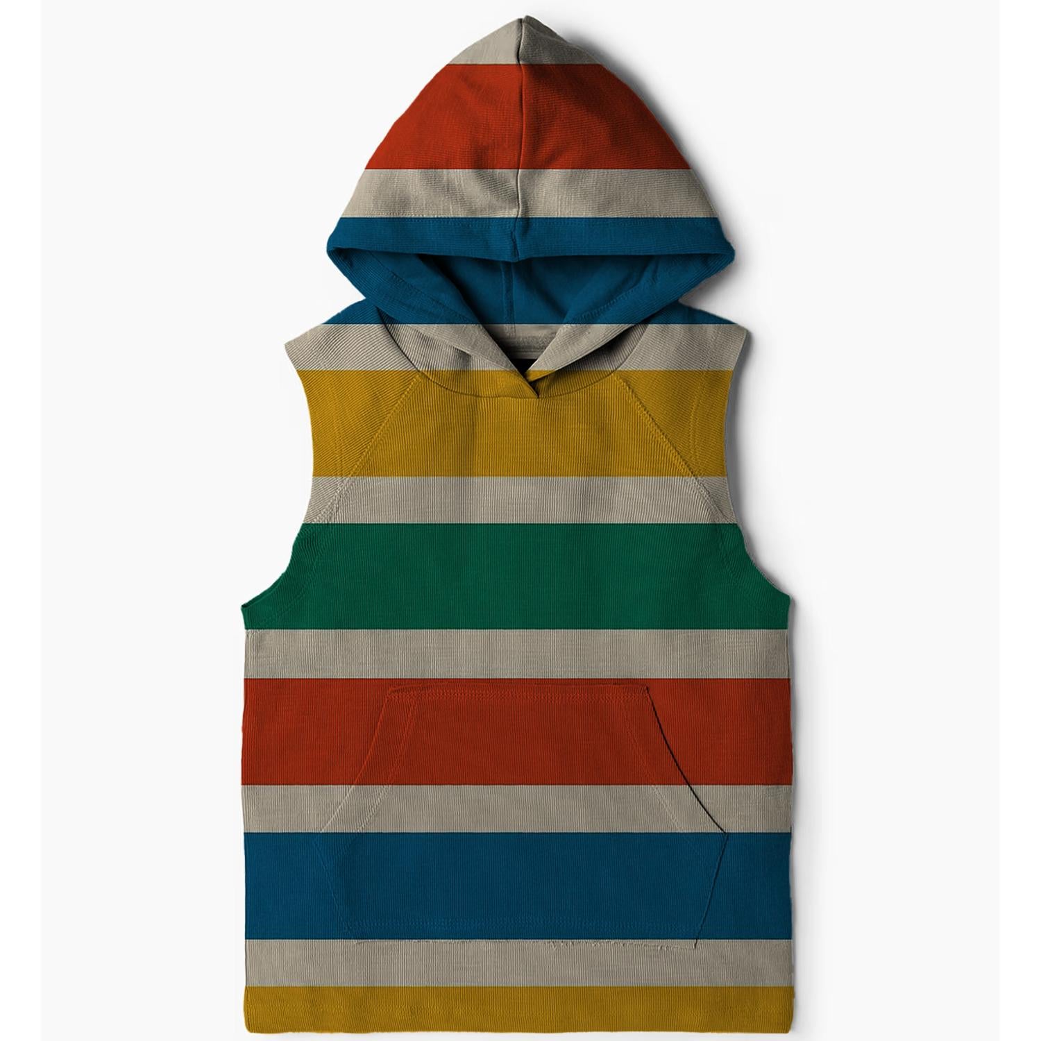 Chic 70s Rainbow Stripes Hoodie