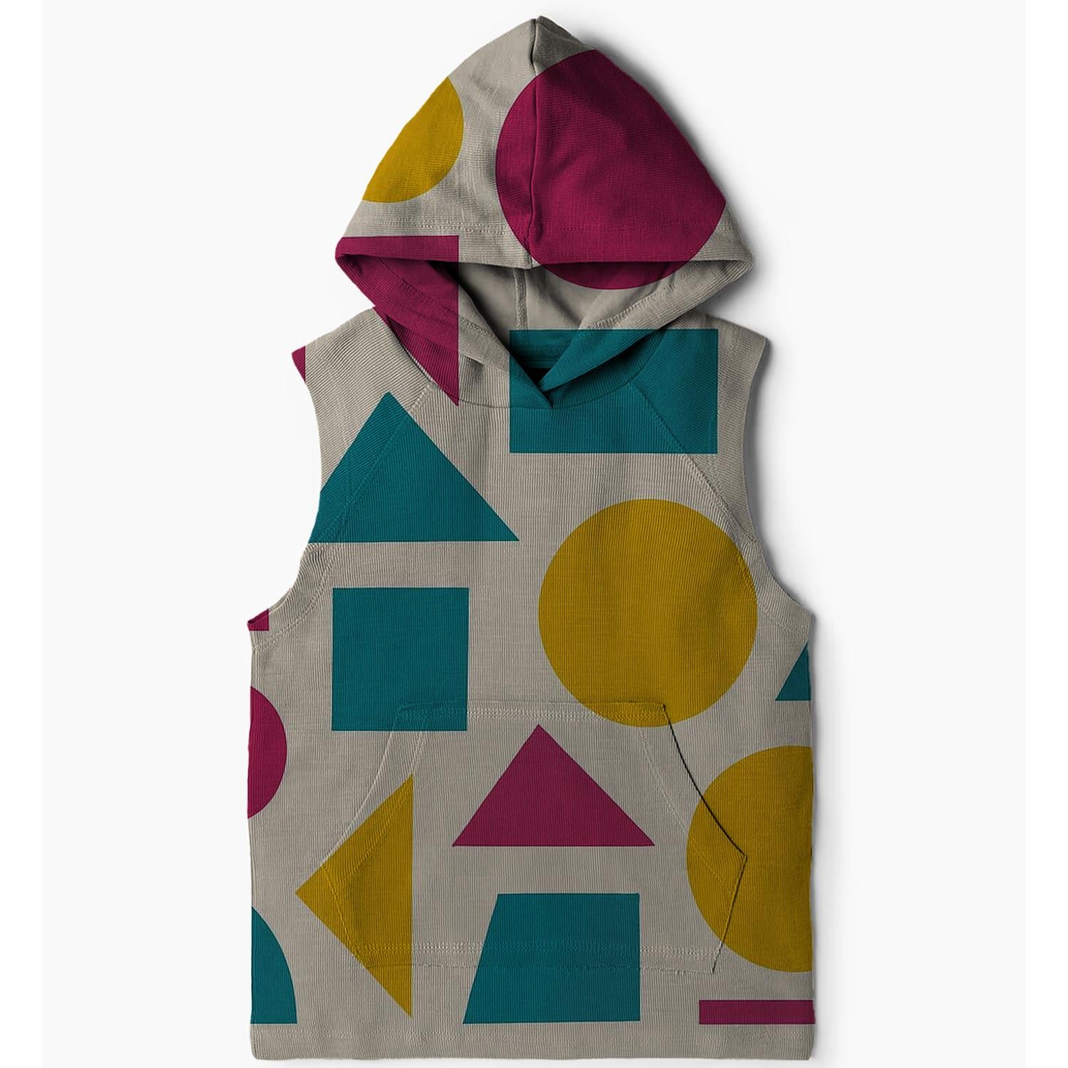 Vivid Geometric Explosion Sleeveless Hoodie