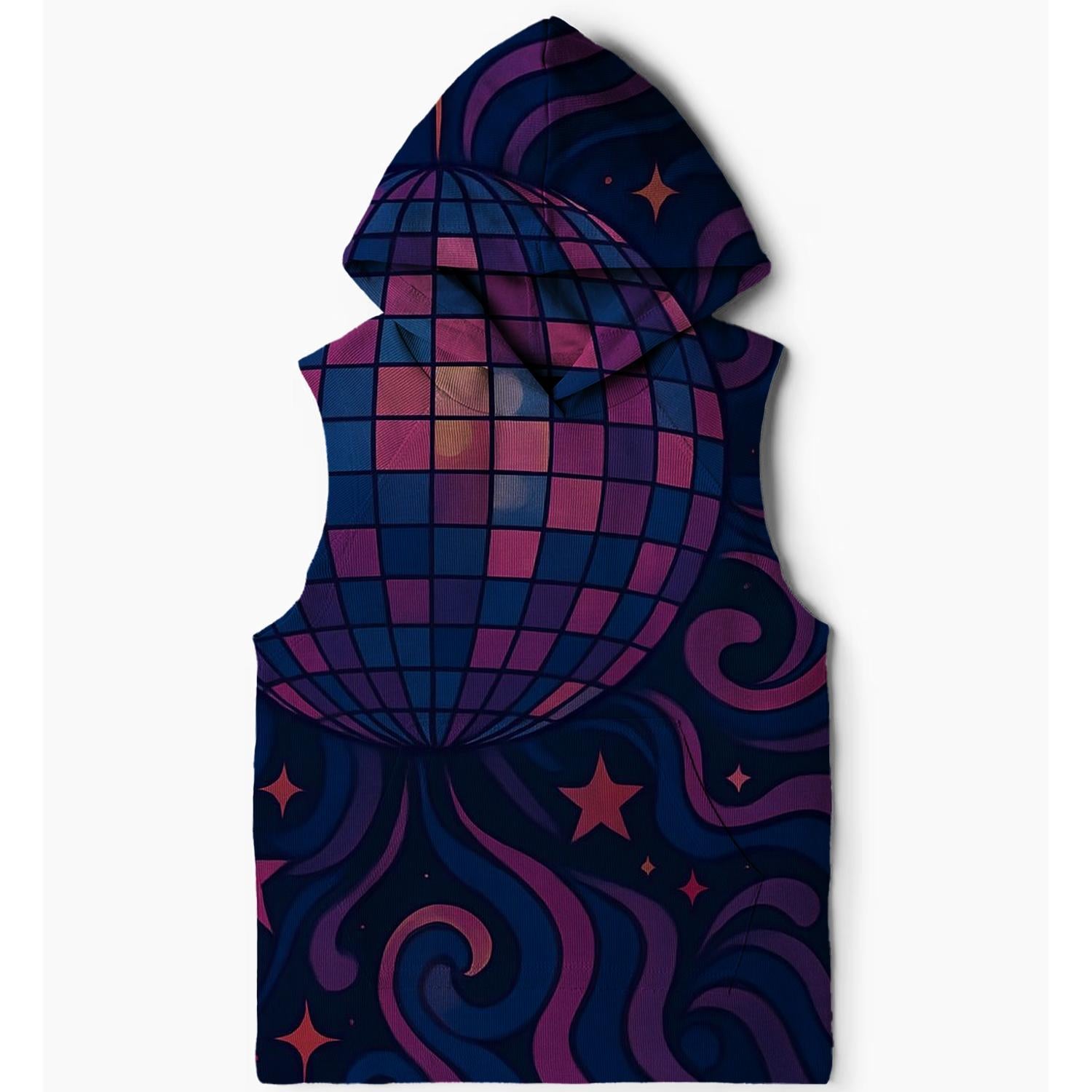 Disco Dreams Vibe Sleeveless Hoodie