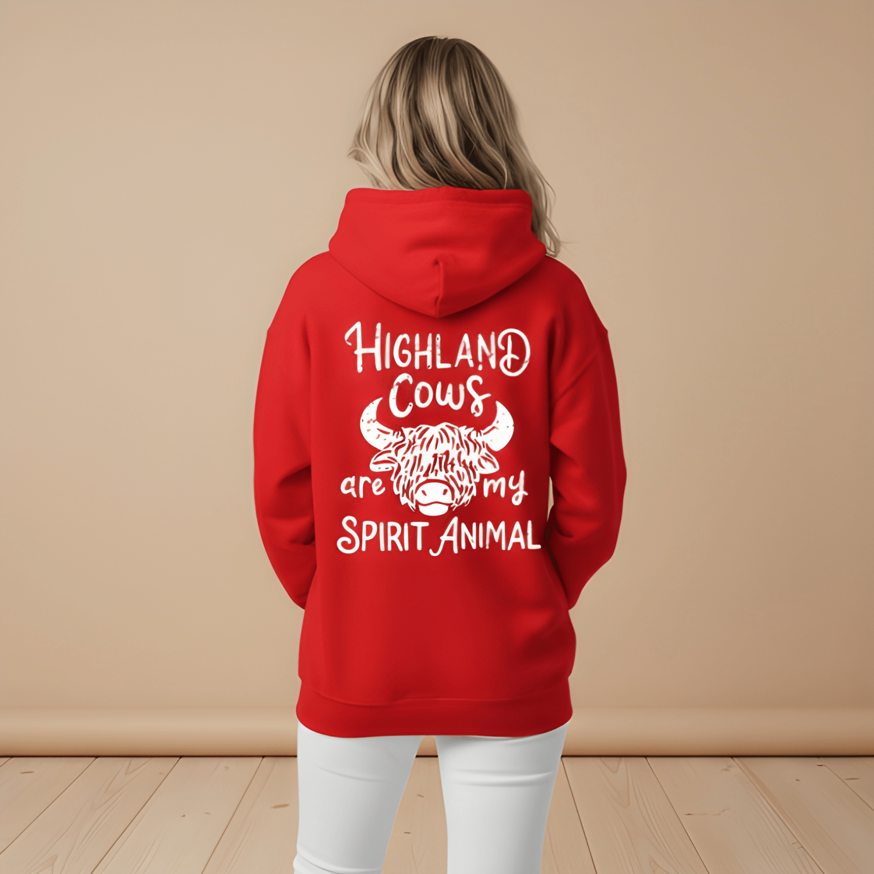 Oversized Highland Cow Graphic Hoodie