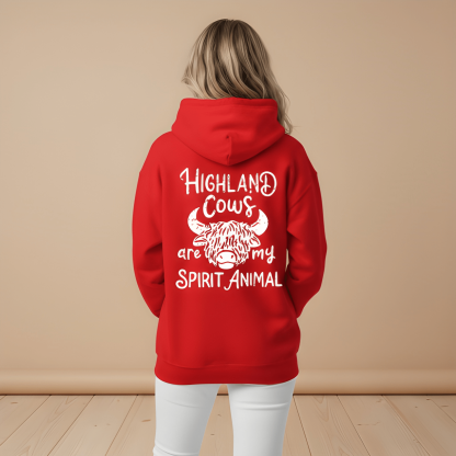 Oversized Highland Cow Graphic Hoodie