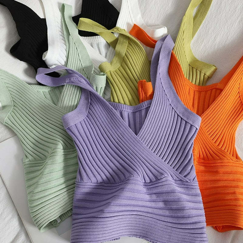 Women's Solid Color Slim Fit Camis Vest-Soco Hoodie