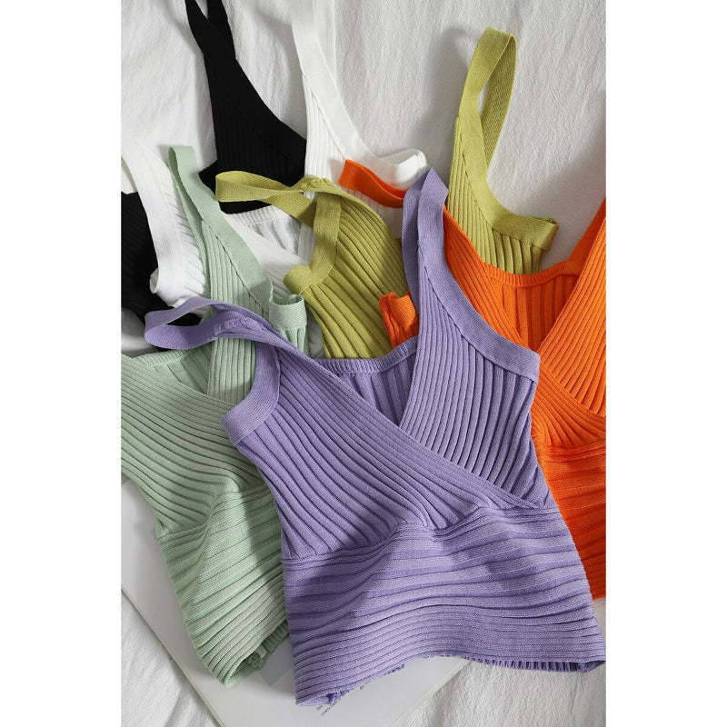 Women's Solid Color Slim Fit Camis Vest-Soco Hoodie