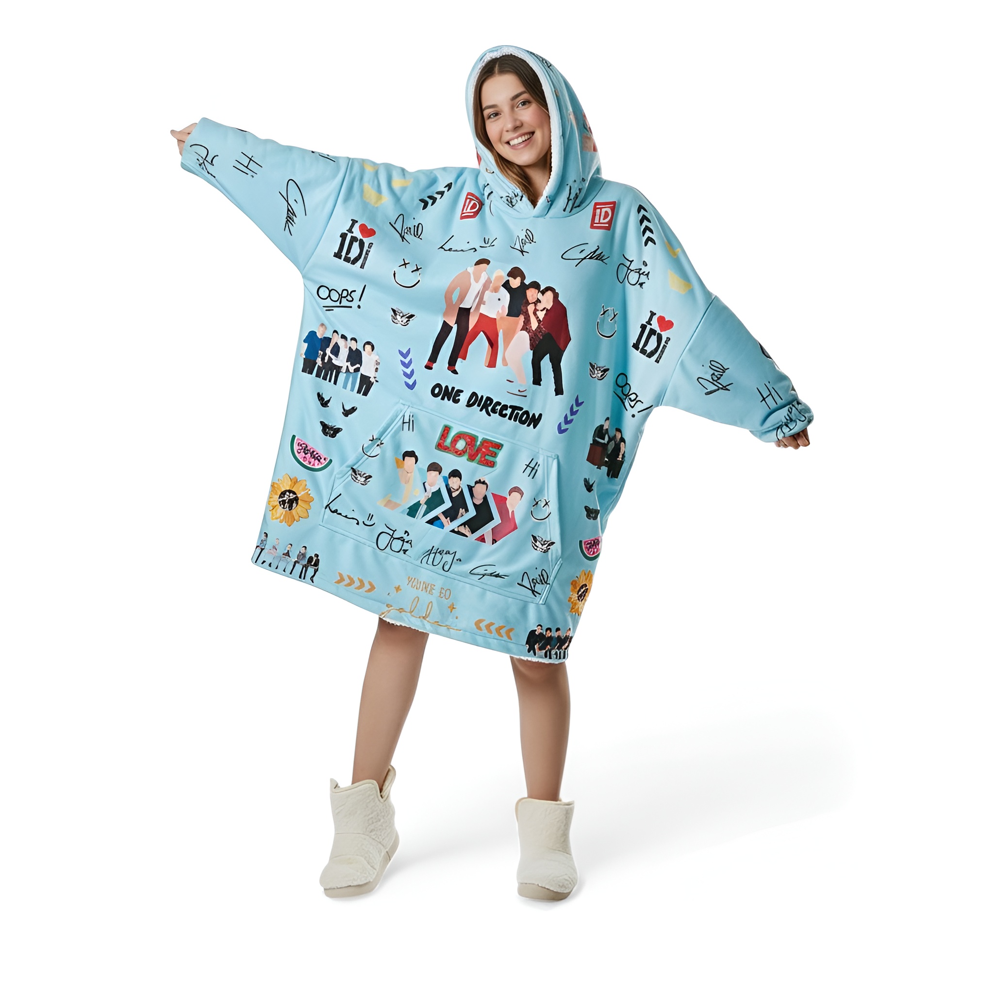Warm Hooded Oversized Blanket Hoodie