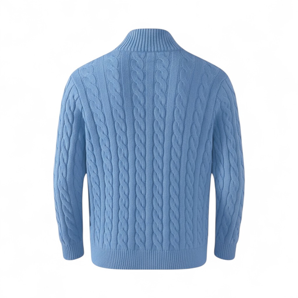 Half Zip Knit Sweater For Men