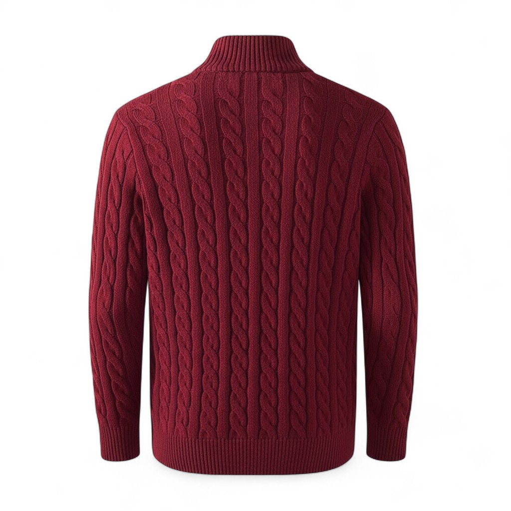 Half Zip Knit Sweater For Men