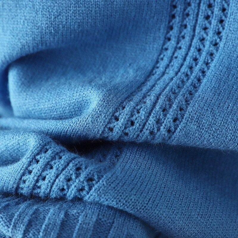 Turtleneck Thickened Knitted Sweater And Pants For Women-Soco Hoodie