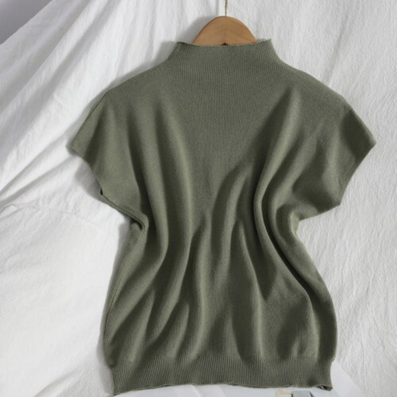 Pullover Sleeveless Solid Knitted T-Shirt-Soco Hoodie