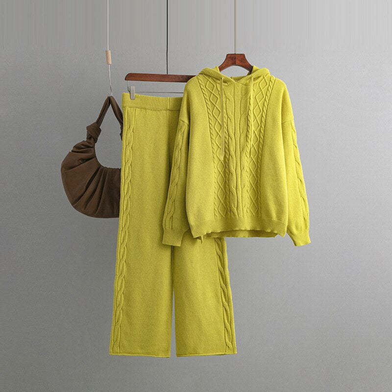 Women's Winter Thick Two Piece Set-Soco Hoodie