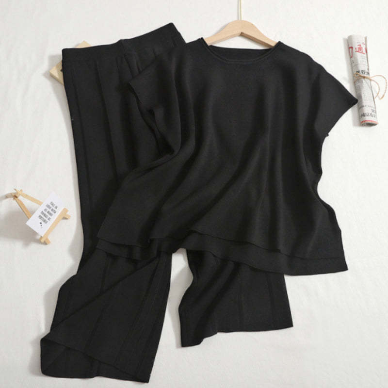 Casual Solid Color Sleeveless Pant Set-Soco Hoodie