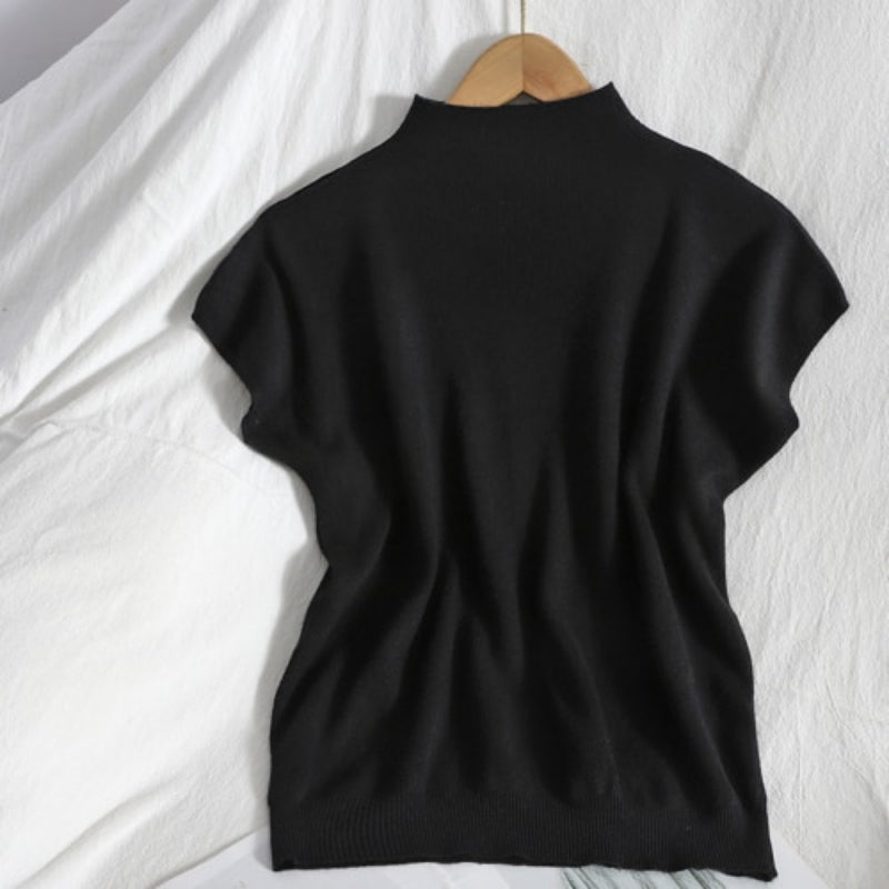 Pullover Sleeveless Solid Knitted T-Shirt-Soco Hoodie