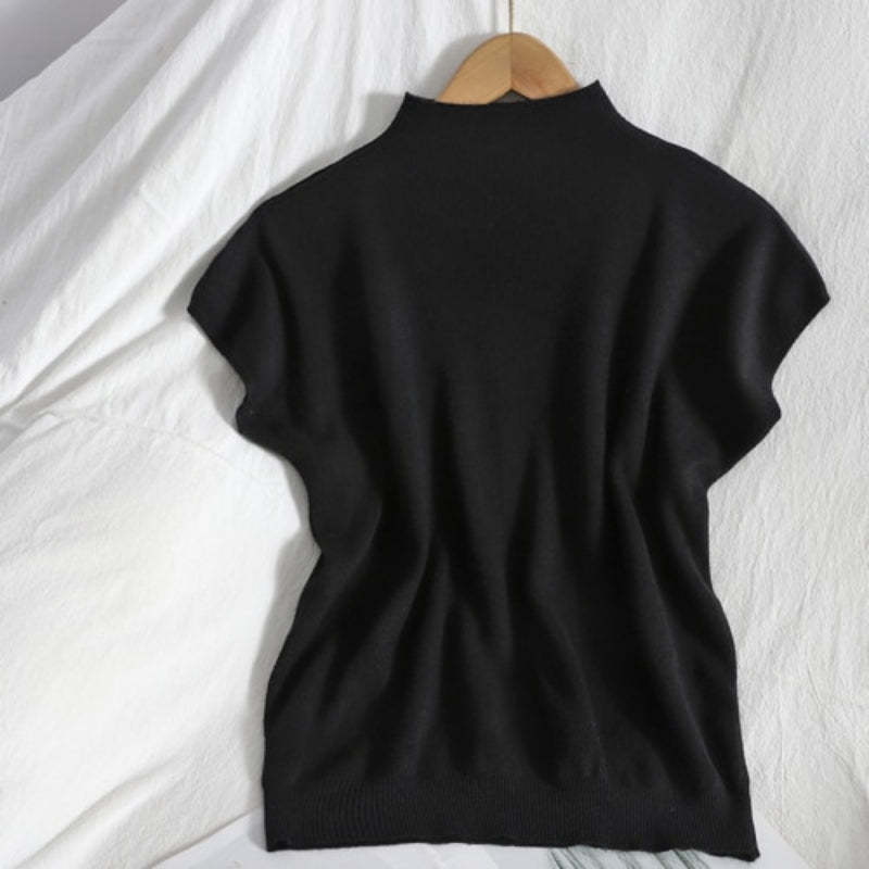 Pullover Sleeveless Solid Knitted T-Shirt-Soco Hoodie