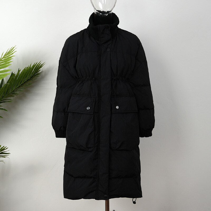 Cotton Thickened Long Parkas Coat for Women-Soco Hoodie