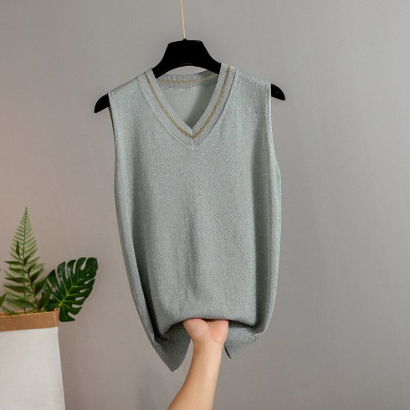 Women Silk V-Neck Camisole-Soco Hoodie